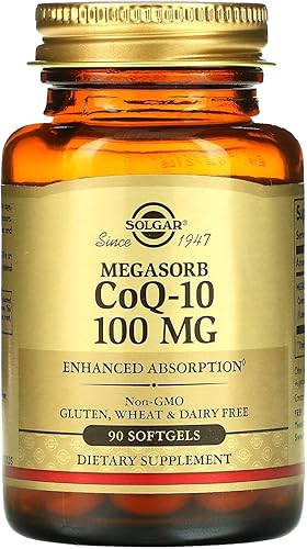 Miniatura 4 de Solgar Megasorb CoQ-10 100 mg 90 cápsulas blandas - Apoya la función cardíaca y el envejecimiento saludable - Suplemento de coenzima Q10 - Absorción