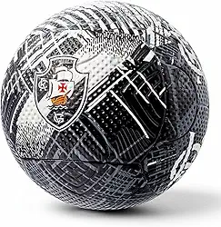 Bola de Futebol Vasco Da Gama Clube Time Oficial Campo Treino Colada Sem Costura Tamanho 5 PVC Jogo Campeonato Profissional Adulto Jovem Grama Natural e Sintética Society Futsal Alta Performance