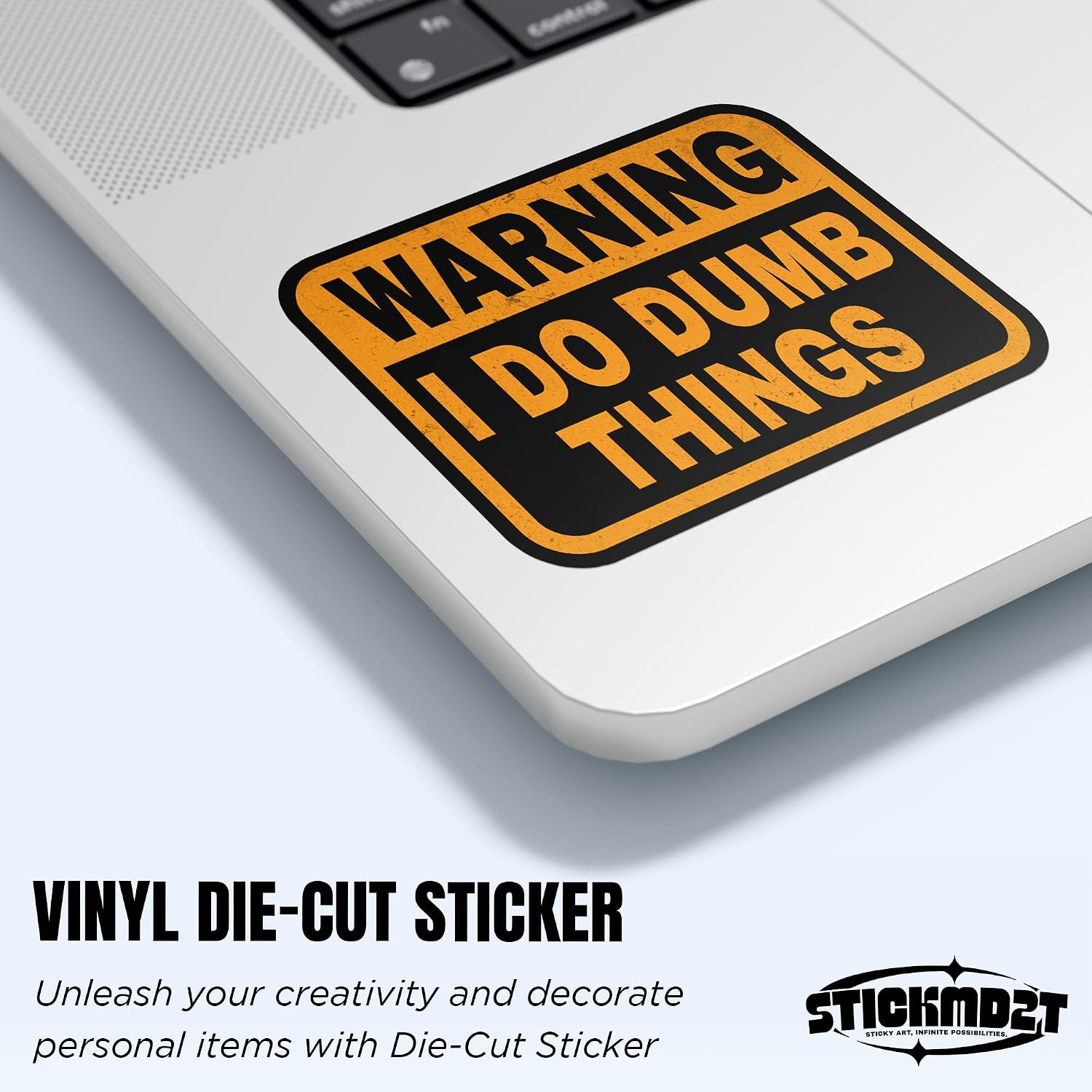 (3Pcs) Warning I Do Dumb Things Stickers - Funny Sarcastic Anti-Social Saying Quotes Humor Waterproof Vinyl Sticker for Laptop Water Bottles Phone Merchandise Decor Decal Gifts for Her Him 2 inches image 2
