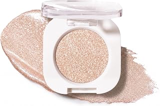 Light Nude Brown Single Shimmer Eyeshadow Makeup, Neutral Powder Eye Shadow for Mature Skin (11#Beige)