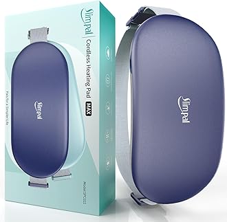 Slimpal Heating Pad for Period Cramps, Plus-Sized Portable Electric Heating Pad, Menstrual Cordless Heat Belt Back, Belly, Waist Pain Relief, Long-Lasting Battery, Dark Blue