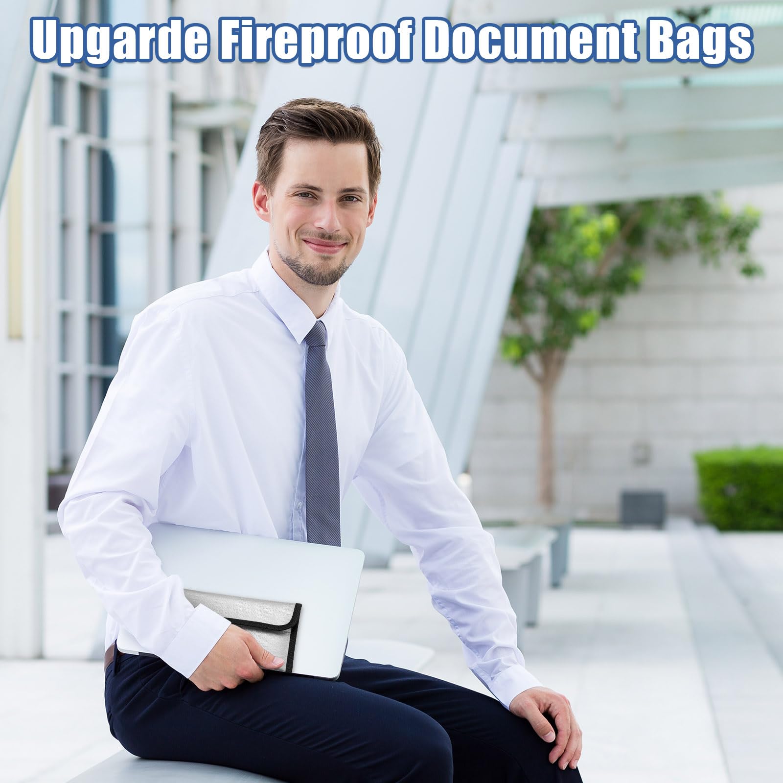 Leinuosen Paquete de 6 bolsas pequeñas ignífugas de 8 x 5 pulgadas, bolsa impermeable para dinero con cremallera, soporte para dinero recubierto de silicona, accesorios seguros para pasaporte de