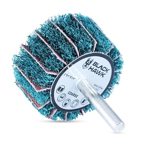 Miniatura 9 de BHA Ruedas montadas entre hojas para lijar y acabar, 2" x 1" x 14", gris (ultra fino) - Paquete de 5