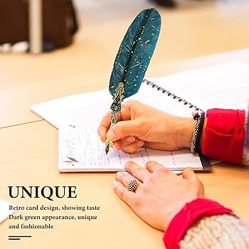 Amazon.com: LALAFINA 1 Set Retro Quill Pen Kit Retro Carving