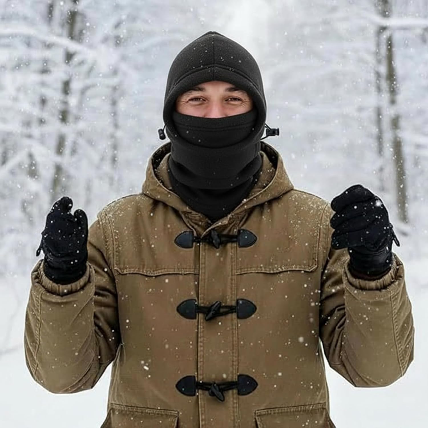 Boao 2 Pcs Winter Hood Balaclava Fleece Ski Face Mask for Men Women Cold Windproof Black Neck Full Sports Warmer Cap - Image 5