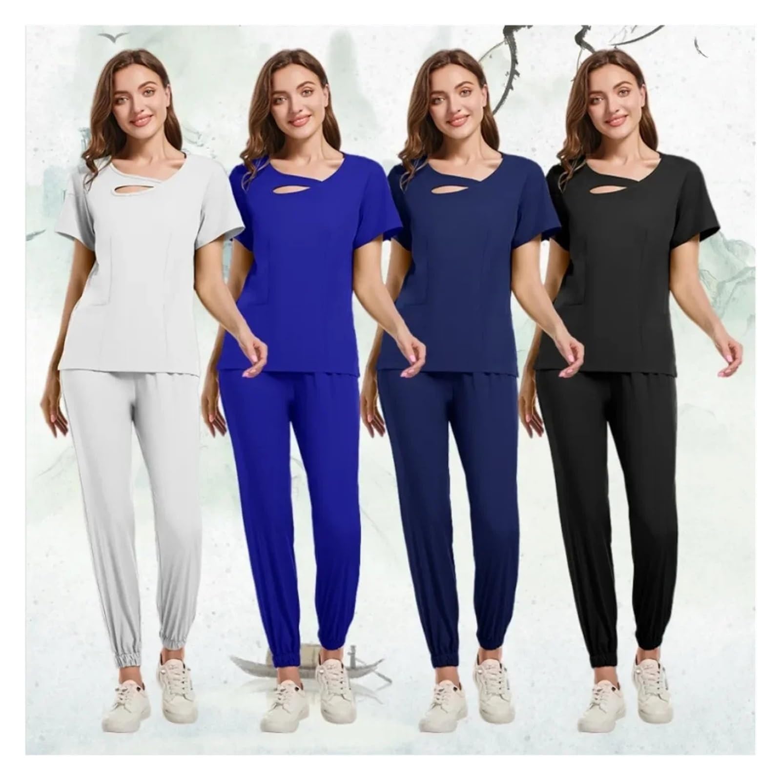 Pflege Kleidung Arzt Krankenschwester Chirurgische Uniformen Frau Peeling Set Schönheit Salon Arbeitskleidung Klinische Peelings Top-Hosen Spa Pflege Kleidung