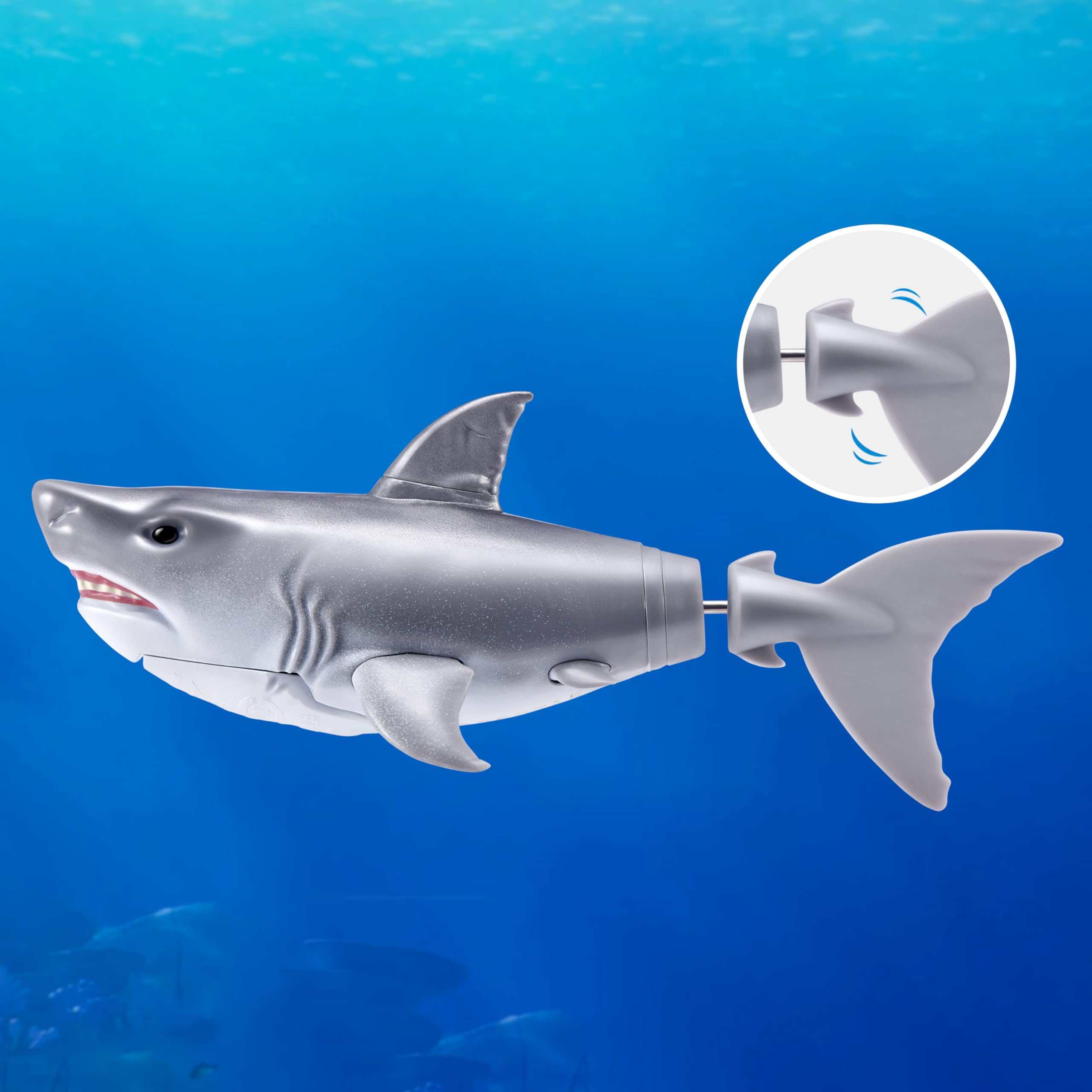 Robo Alive Water Activated Shark 2 Pack (White) by ZURU, Realistic Swimming Robotic Bath Toy for Kids Tweens & Teens - Image 2