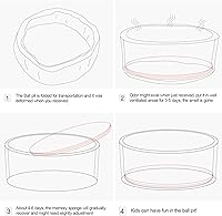 Vista 3 de TRENDBOX Esponja de espuma suave para interior redonda para pelotas enviadas desde Estados Unidos, gris oscuro