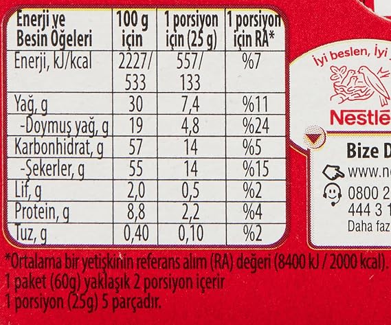 Nestlé Lots of Milk Chocolate, 60 g x 6