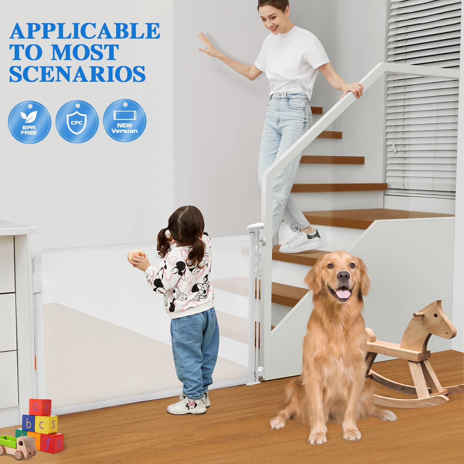 Extra Wide Baby Gate, Mesh Baby Gate or Mesh Dog Gate,33