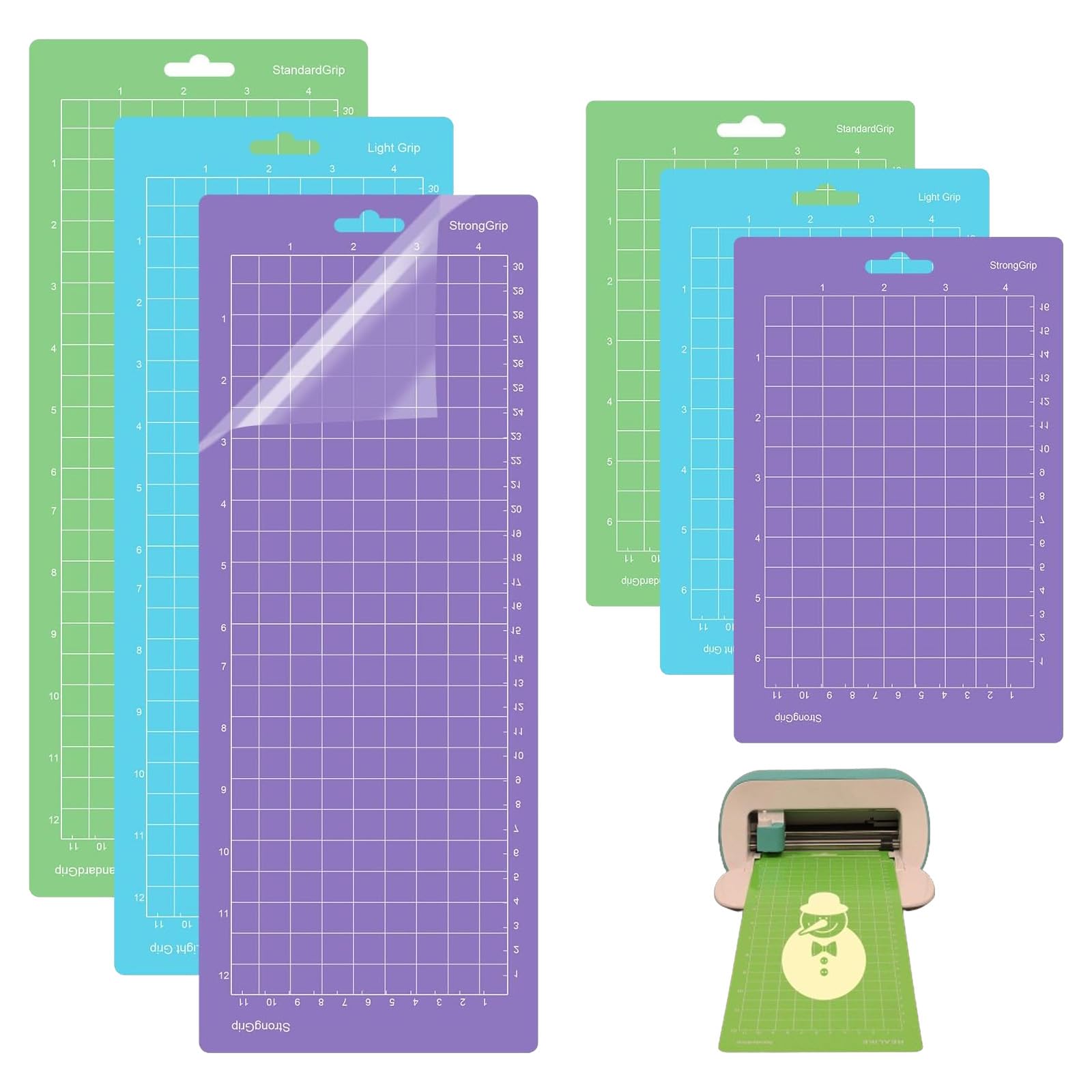 Tappetino da Taglio per Cricut Joy 4,5" x 12" + 4,5" x 6,5" Varietà Grip Accessori di Ricambio 6 Pezzi