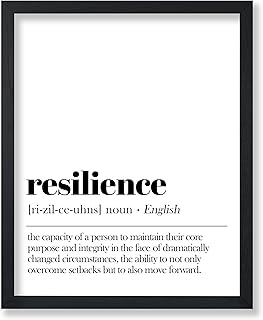Monem Art Dictionary Art Poster - Definition of Resilience Print - Typography Art - Minimal Art - Gift for Boss & Colleague - Funny Decor for Office, Workplace or Dorm - 8x10 UNFRAMED Wall Art