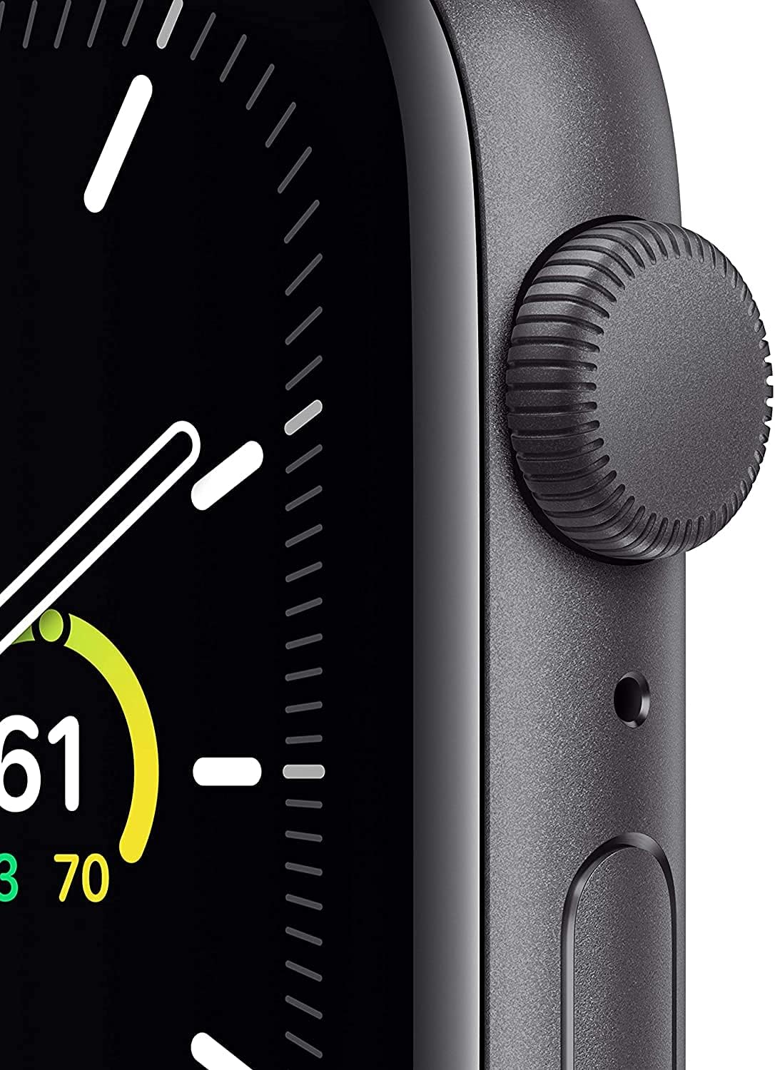 Apple Watch SE (GPS, 44mm) - Space Gray Aluminum Case with Black Sport Band (Renewed Premium)