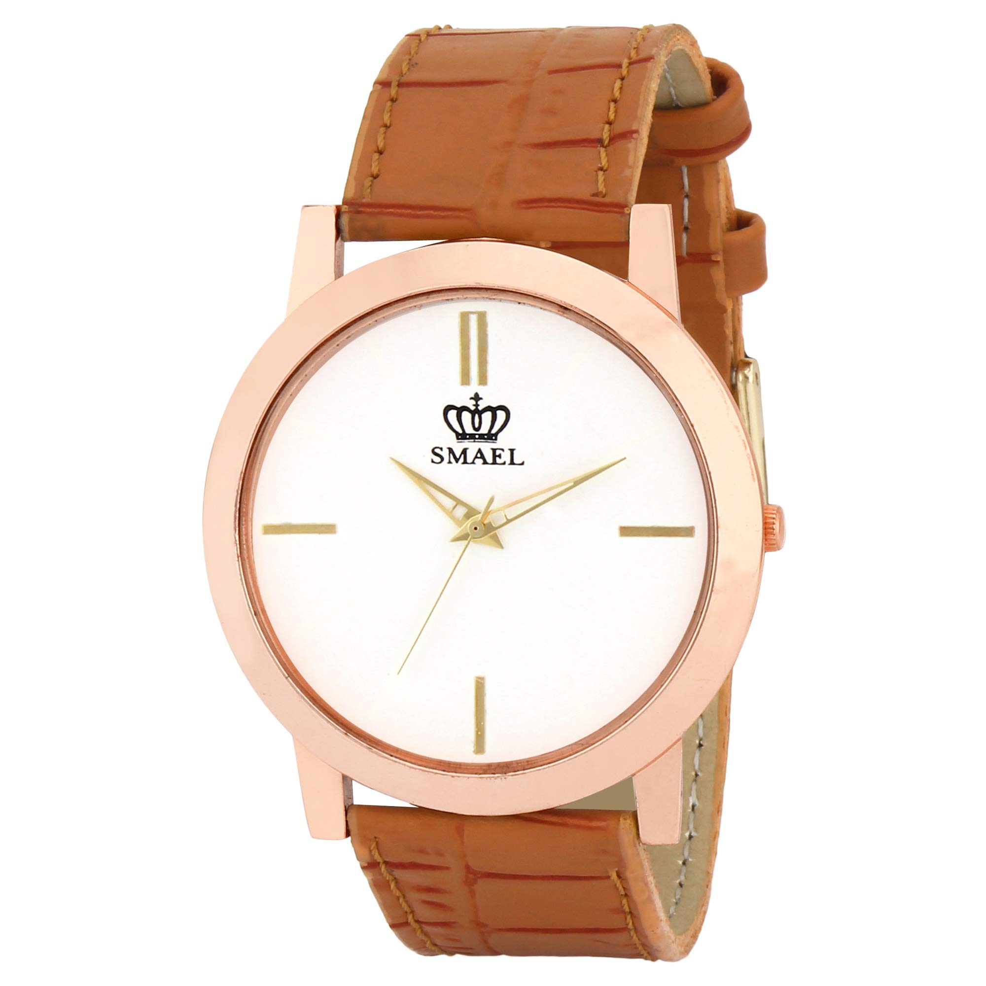 SMAEL Slim Series IPS Rose Gold Slim Case White Dial Analogue Mens and Boys Wrist Watch (CSM33) (B07MHVB5TQ) Amazon Price History, Amazon Price Tracker
