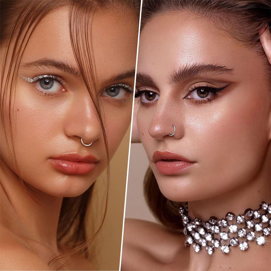 Nariz Anillos Aro Pendientes 20G Clicker Piercing 316L Acero Quirúrgico Septum Anillo Oreja Labio Tragus Hélice Daith Cartílago Rook 6mm/8mm/10mm/12mm