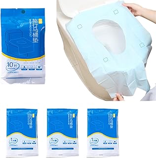 20 Pcs Extra Large 23.6 Inch x 15.8 Inch Blue Disposable Toilet Seat Covers Individually Wrapped Travel Essentials, for Public Restrooms Airplane Camping (blue, 20pcs)