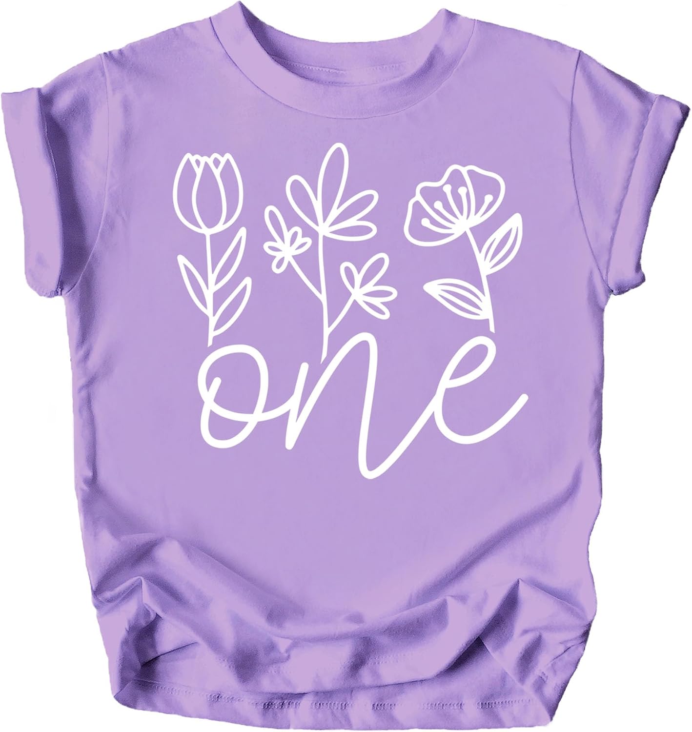 One Floral 1st Birthday Shirt for Baby Girls First Birthday Outfit