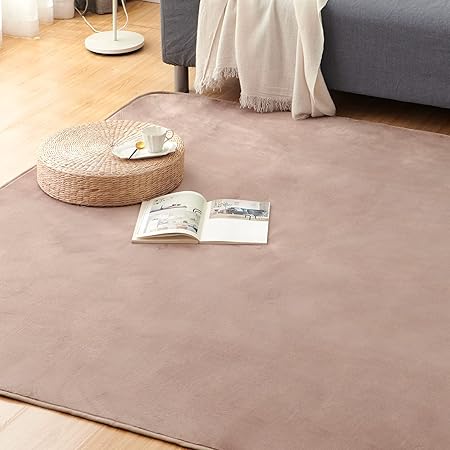 Amazon Keusnix カーペット ラグ ラグマット 185 185cm 約2畳 滑り止め付 洗える 防ダニ 抗菌 防臭 オールシーズン快適に使用 ホットカーペット対応 ふわふわ肌触り フランネルラグ 絨毯 無地 モカ Keusnix ホーム キッチン 通販