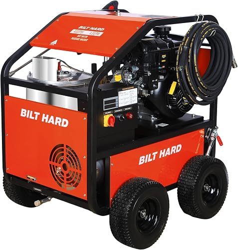 BILT HARD 4 GPM 4000 PSI Hot Water Pressure Washer with B&S Vanguard E-Start Engine and AR Pump, 408cc 14HP, Heavy Duty Power Washer for Farms, Construction Sites & Commercial Use, 49-State Compliant