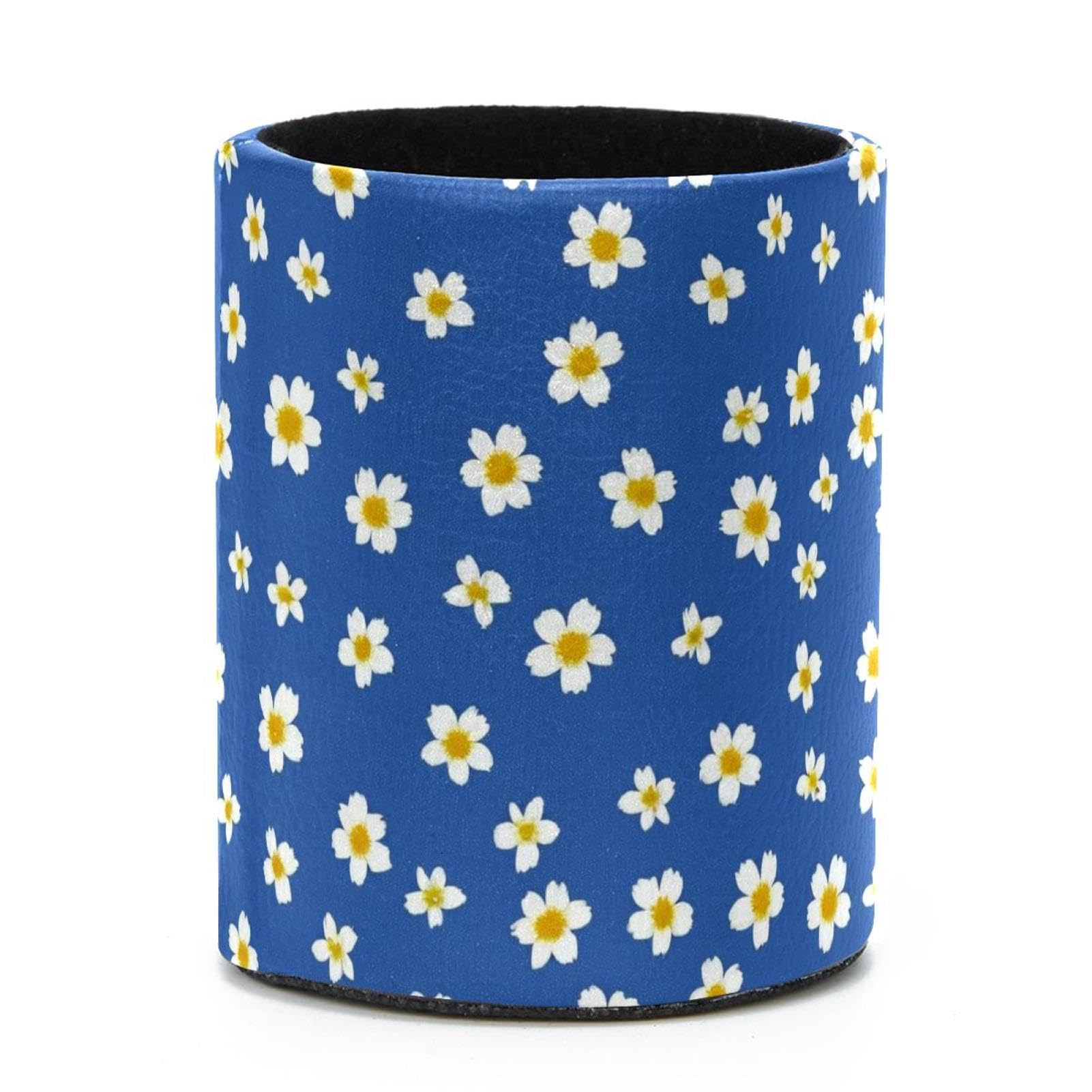 VAPOKF Round Pencil Holders for Desk, Daisy Pen Holders Pen Pot Makeup Brushes Storage Desktop Stationery Supplies Organiser for Home Office
