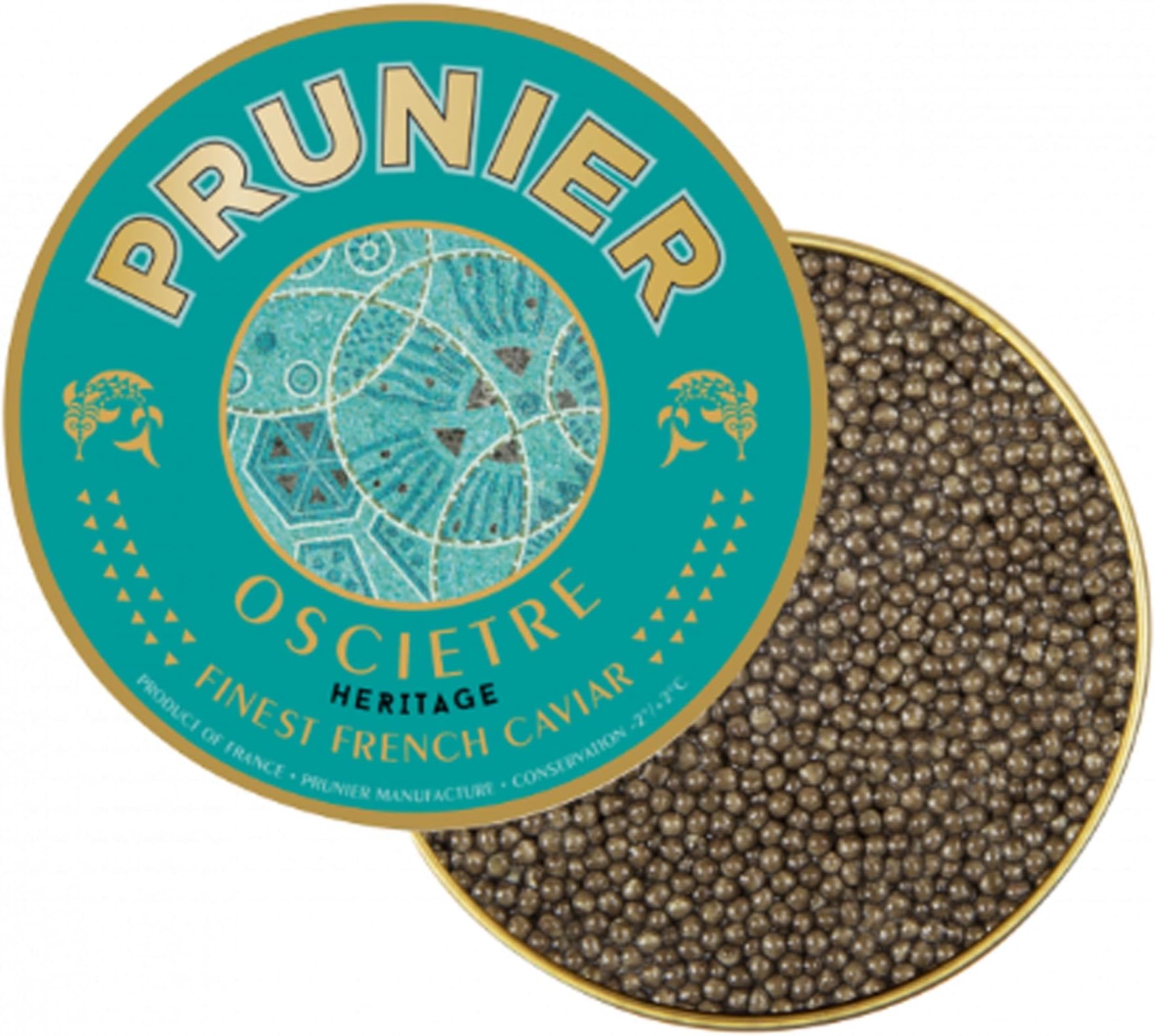 Caviar Star French Osetra | Caviar House & Prunier Osciètre Héritage Reserve | Premuim Black Caviar Russian Sturgeon Roe | Iconic and Rare Golden Brown Eggs Responsibly Sourced from Dordogne France (35.27 Ounce (1000 Grams))