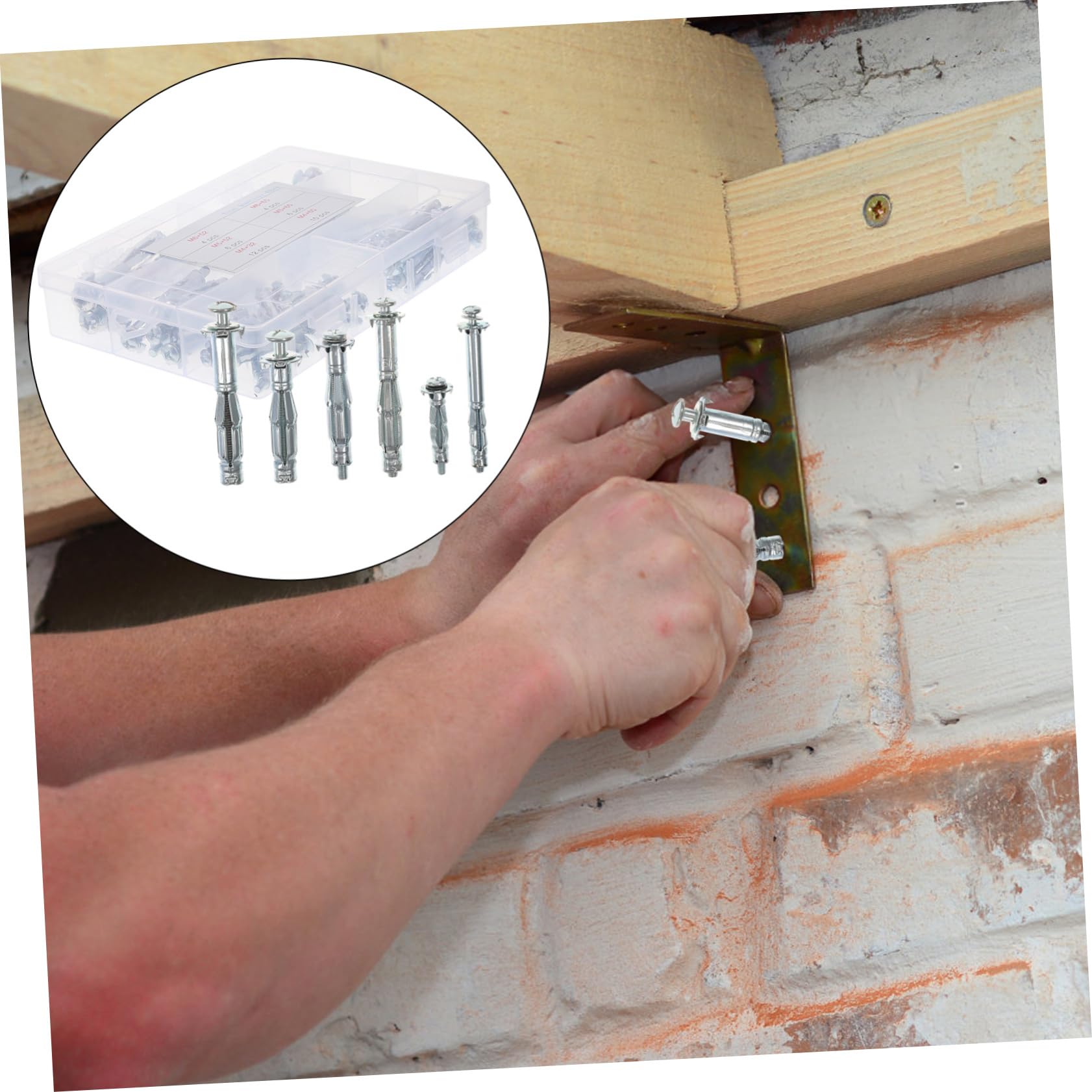 CATIEBYE Wall Anchors 42pc Kit Drywall Expansion Bolts Jack Nut Tool /m5/ Easy to Install