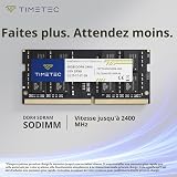 Timetec Elite 32GB KIT (2x16GB) DDR4 2400MHz (PC4-2400T) PC4-19200 SODIMM Laptop RAM - 260-Pin 1.2V CL17 Non-ECC Unbuffered Modulo di memoria per laptop, Notebook, Mini PC, All-in-One - 3