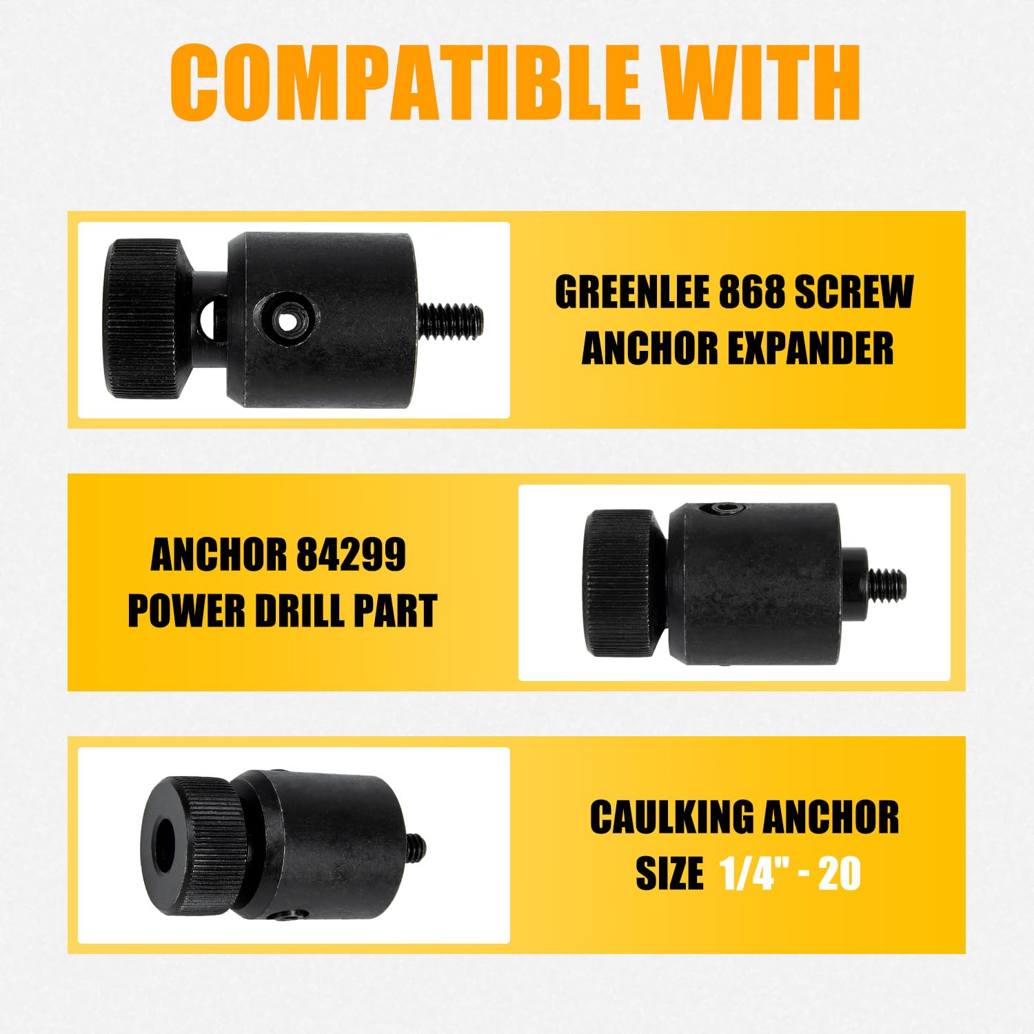 GREENLEE 868 Screw Anchor Expander, Thread Size 1/4-20, Hardened Alloy Steel