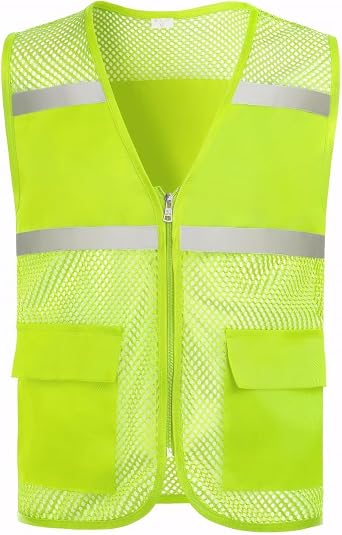 Mesh Work Vest Women Men High Visibility Reflective Safety Security Vest