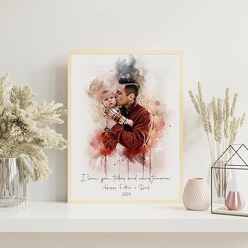 Miniatura 7 de Retrato de acuarela personalizado de regalo de foto perfecta boda pintura de foto personalizada regalo de acuarela de compromiso para ella Regalos