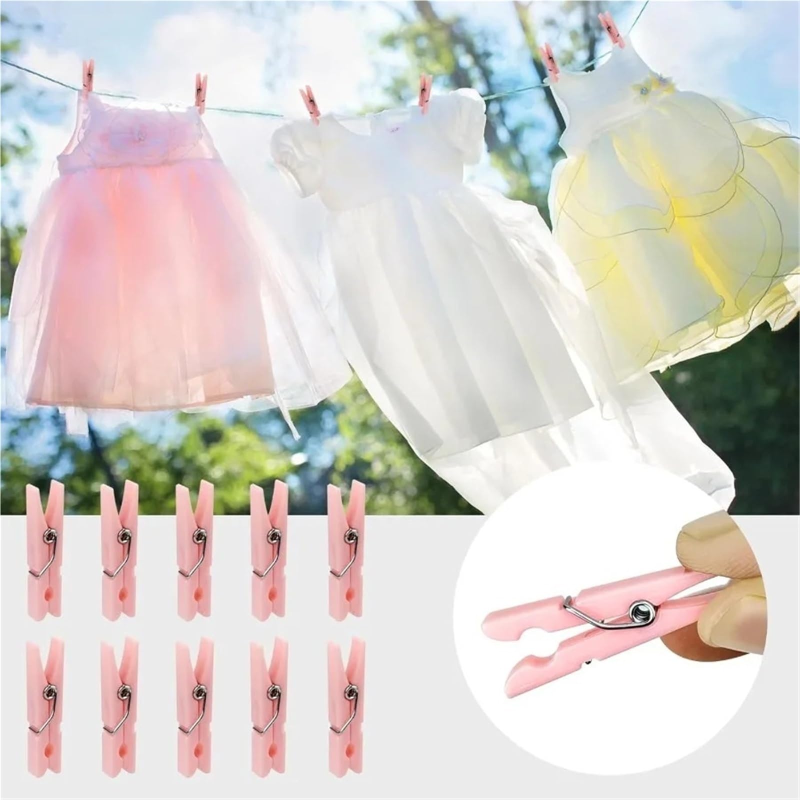 Pinzas De Plástico para La Ropa 30 Piezas de alfileres de Ropa de plástico de 1,4 Ih for Manualidades de decoración de Fiestas