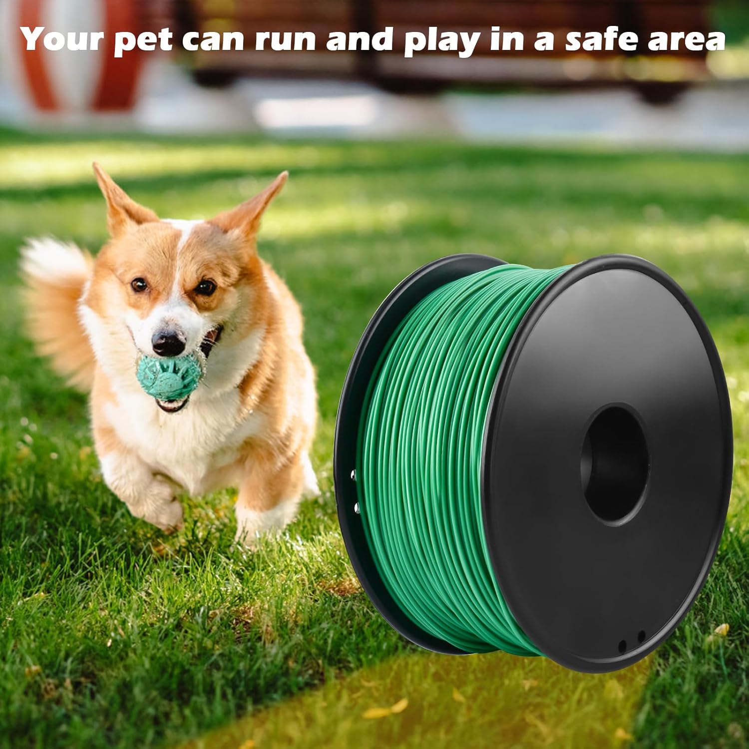 Boundary Wire 21 Gauge 500 Foot Electric Dog Fence, Underground Dog Fence Wire, Extra or replacemen to Extend Your Boundary and All Other Underground Compatible (Green)