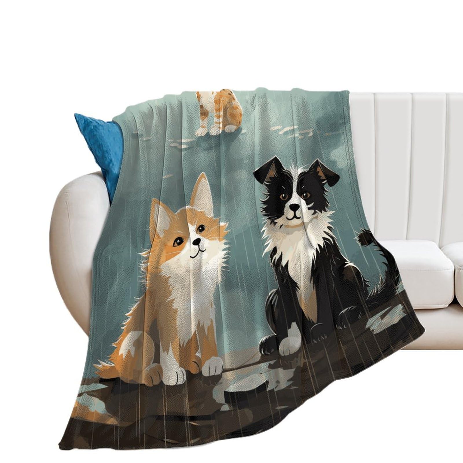Couverture de pluie chat et chien en flanelle pour protéger le canapé