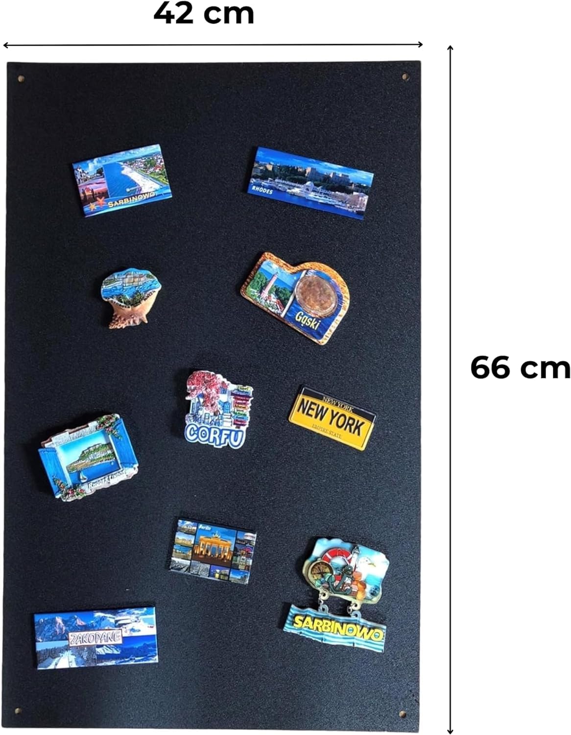 3 Lavagne Magnetiche Nere Da Parete - 62,5x20 Cm, Acciaio, Per Appunti, Foto E Calamite - Foto 4