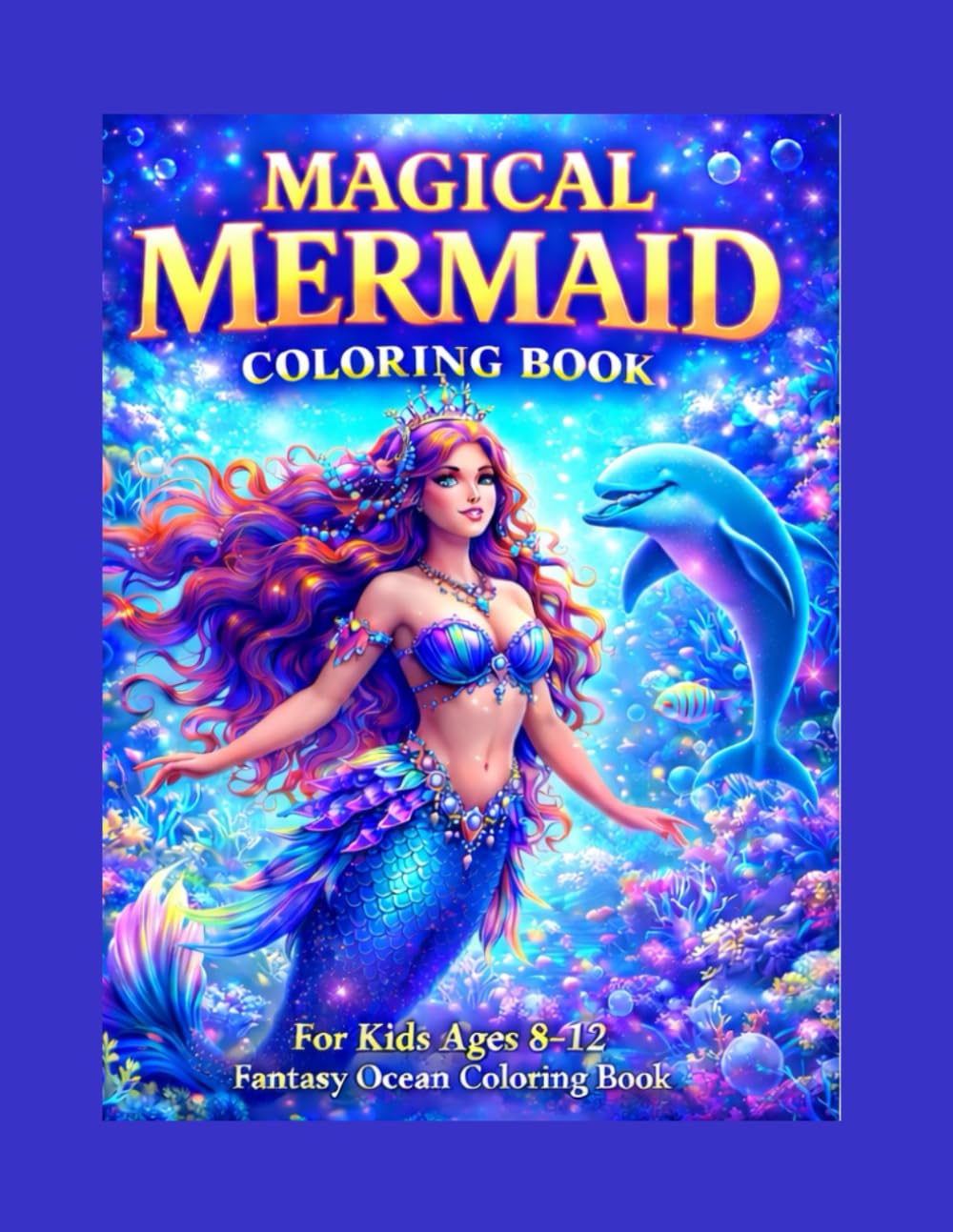 MERMAID COLORING BOOK FOR GIRLS AGES 10–12: Magical Underwater Adventure with Beautiful Mermaids, Ocean Creatures, and Fantasy Scenes