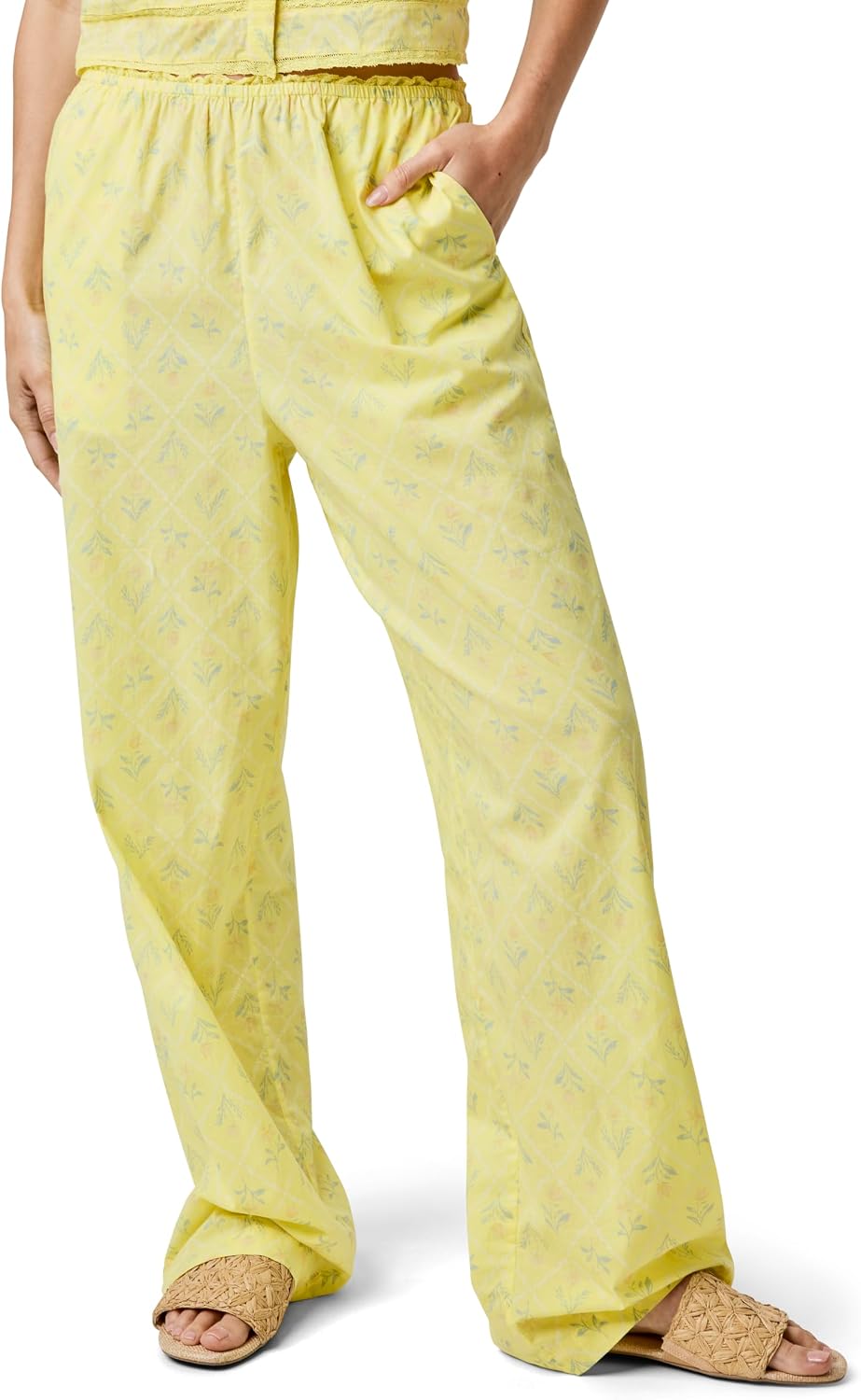 florence by mills Women's Cabana Dreams Collection Wide Leg Lace Trim Pant