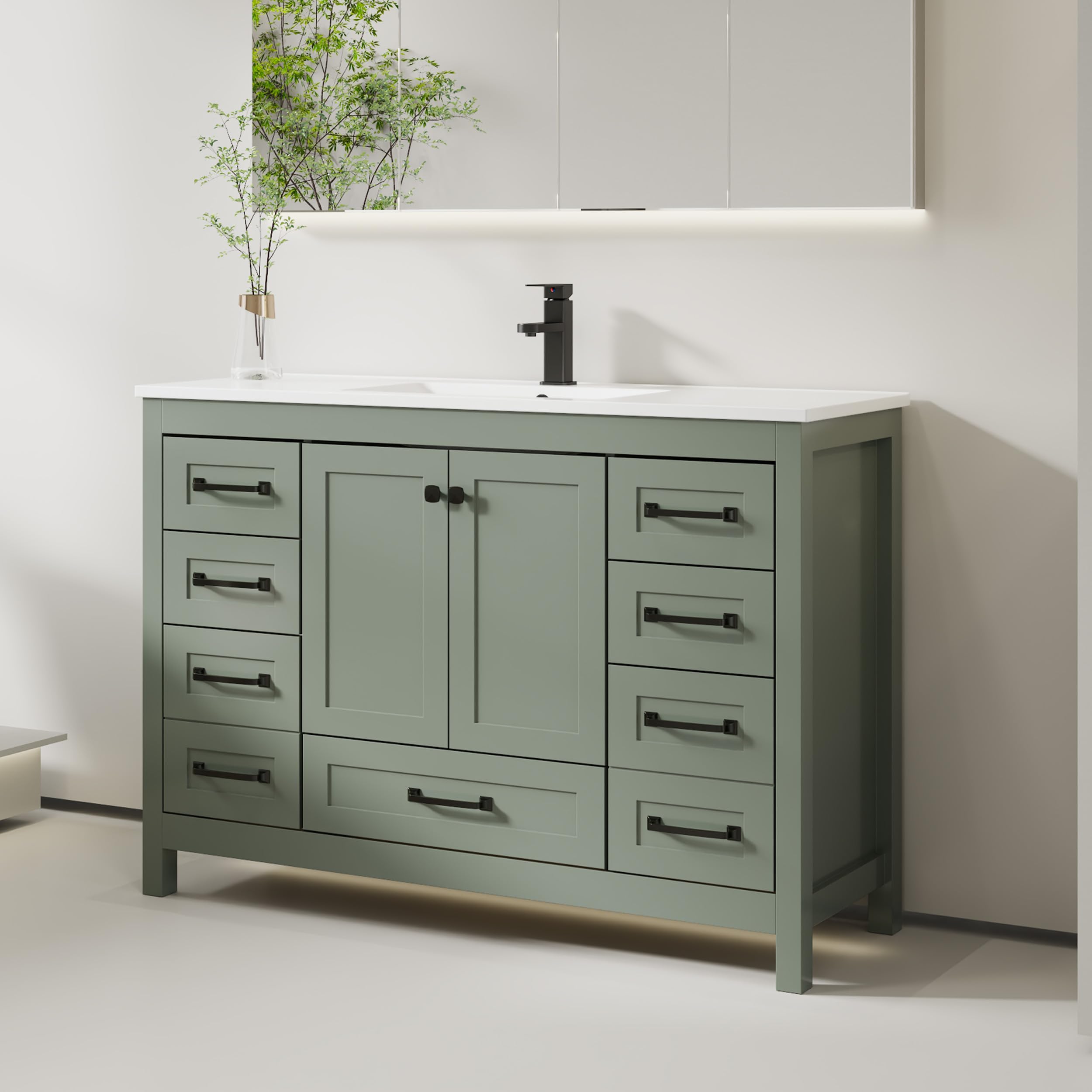 eclife 48 Inch Bathroom Vanity with Sink Combo
