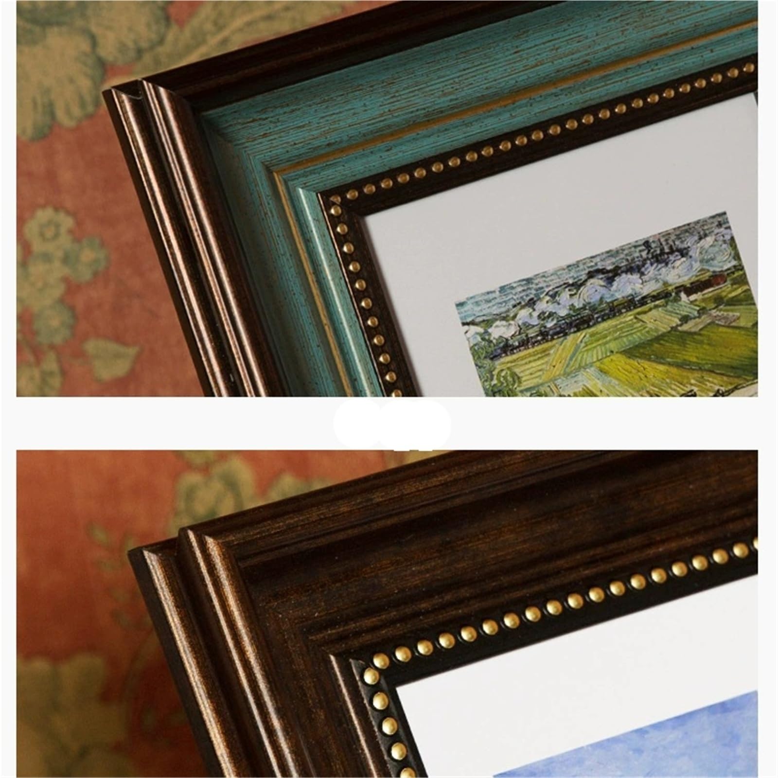 Wooden Photo Frames Can Be Used As Wall Mounts Or Desktop Keepsake Gifts(Blue,12-inch [25.3 * 30.3])