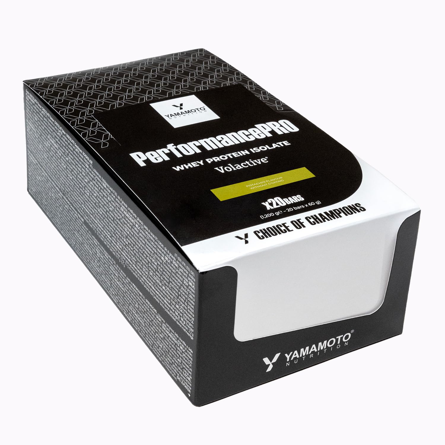 Yamamoto Nutrition PerformancePRO Bar, Barretta Non Ricoperta con 22 g di Proteine del Latte Isolate di Volactive, Gusto Pistacchio
