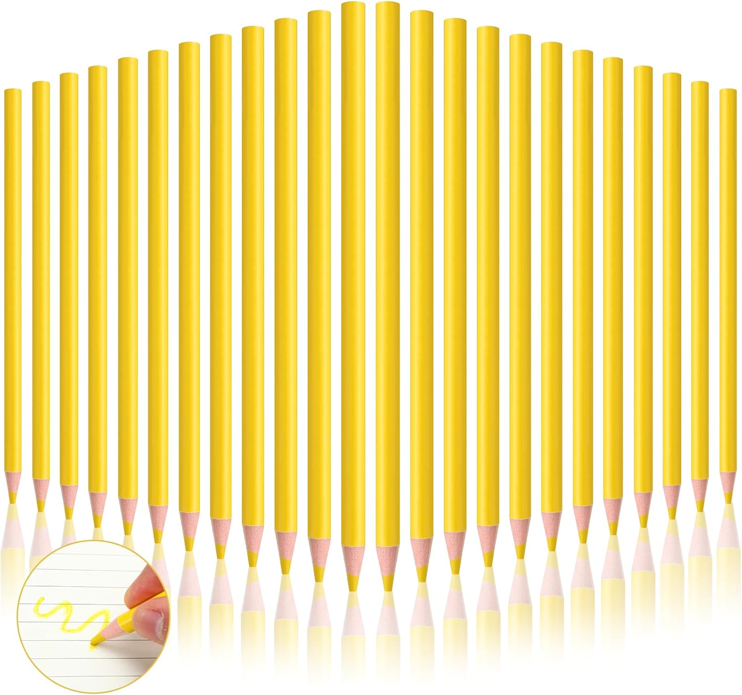 Sayglossy 24 Pcs Yellow Grease Pencil Marking Pencil Bulk