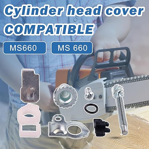 Miniatura 2 de AUMEL Kit de tuerca de barra tensora de cadena para motosierra Stihl 066 MS660 MS 660 Reemplazar 1138 664 2400, 1127 007 1003