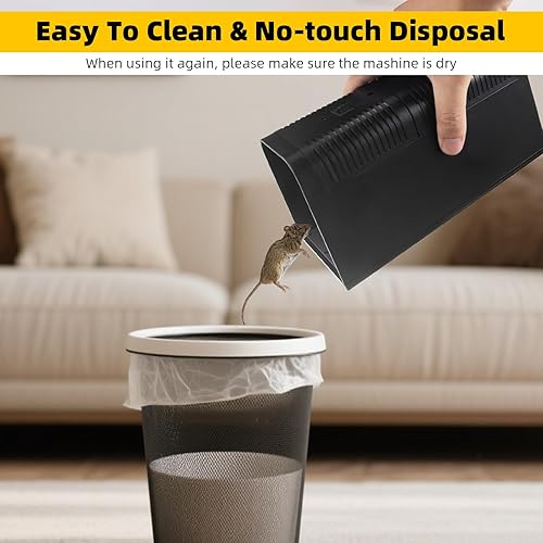 Miniatura 5 de Paquete de 2 trampas eléctricas para ratones, trampas electrónicas para ratas sin contacto para interiores con potente voltaje para el hogar, salas