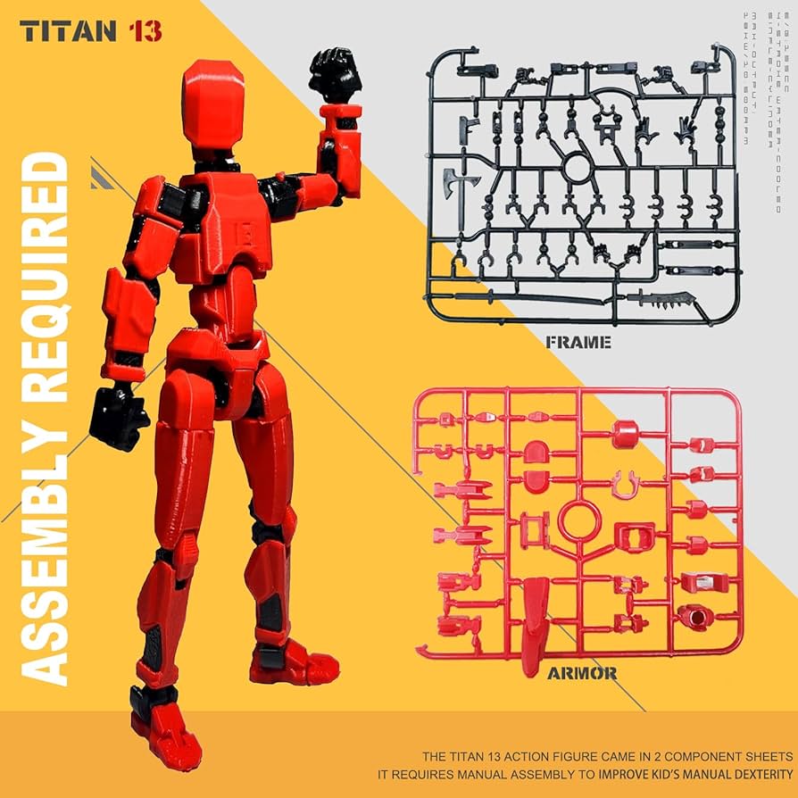 アクションフィギュア Amazon.co.jp: 組み立て済みT13アクションフィギュア、タイタン