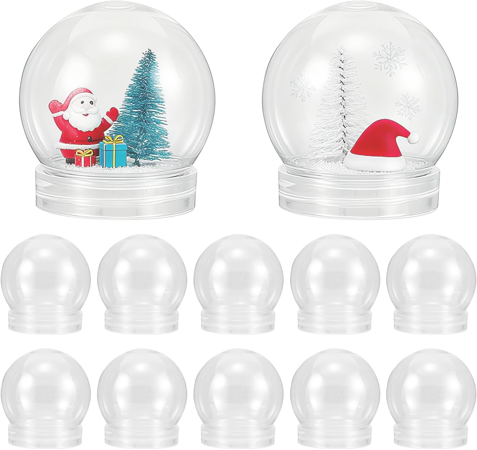 12pcs Snow Globe DIY Water Globe Water Globes Prop Plastic Water Globe Xmas Water Globe Clear Crafts Water Globes Christmas Water Globe Crafts Making Water Globe DIY Supplies
