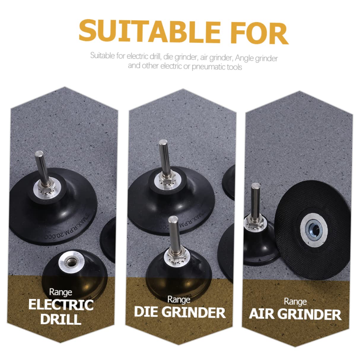Unomor 4pcs Power Drill Sander Adapter Disc Holder for Die Grinders and Angle Grinders Lightweight Design for Versatile Polishing Needs