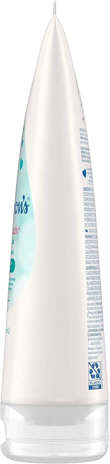 Johnson's CottonTouch Moisturizing Creamy Oil for Baby, Body Lotion with Real Cotton and Gentle Fragrance, Hypoallergenic, Non-Greasy, Paraben-Free, Phthalate-Free and Dye-Free, 8 fl. oz : Baby
