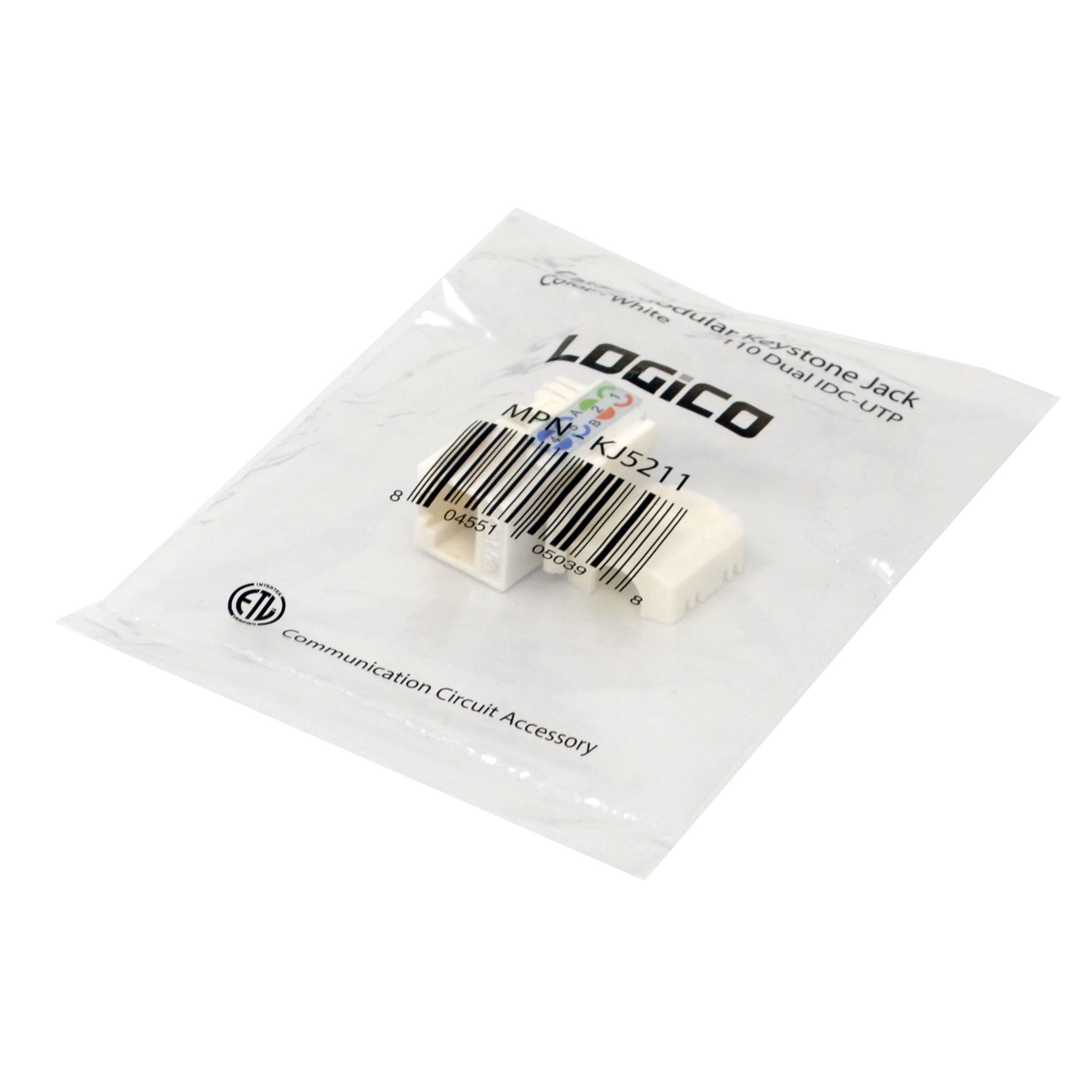 Paquete de 100 conectores Keystone Cat5e White Network Ethernet 110 Punchdown 8P8C
