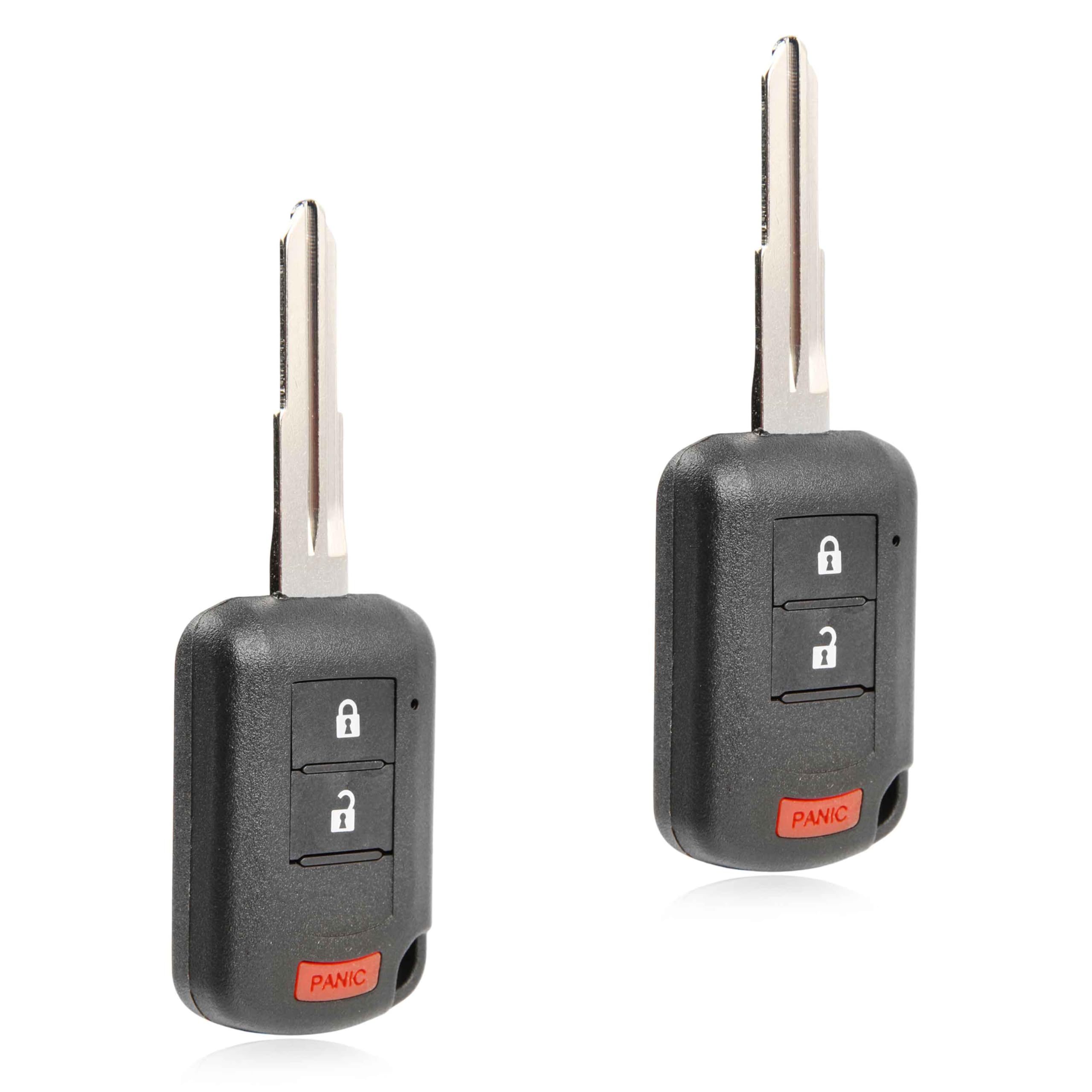 2 telecomandi di ricambio a 3 pulsanti per Mitsubishi Eclipse Cross 2018-2020 (OUCJ166N, 6370C135)