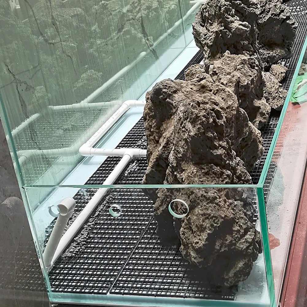 4 Pcs Aquarium Fish Tank Divider Fish Tank Bottom Tray Egg Crate Divider Plastic Grid Divider Aquarium Filter Separator Fish Tank Partition Board for Plants Fishes 30 x 15cm - Image 3