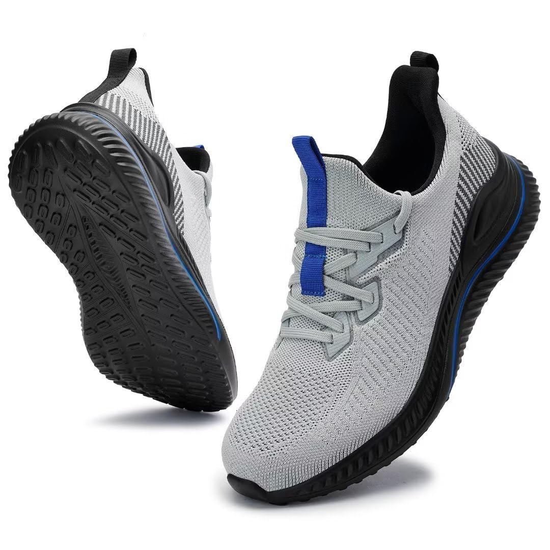 Akk Mens Slip On Wide Walking Shoes Memory Foam Runnning Tennis Shoes Lightweight Breathable Casual Sneakers